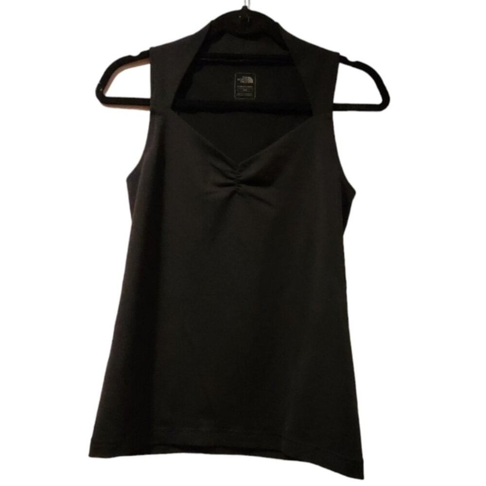 THE NORTH FACE tank sleeveless workout top black sweetheart neckline size Med